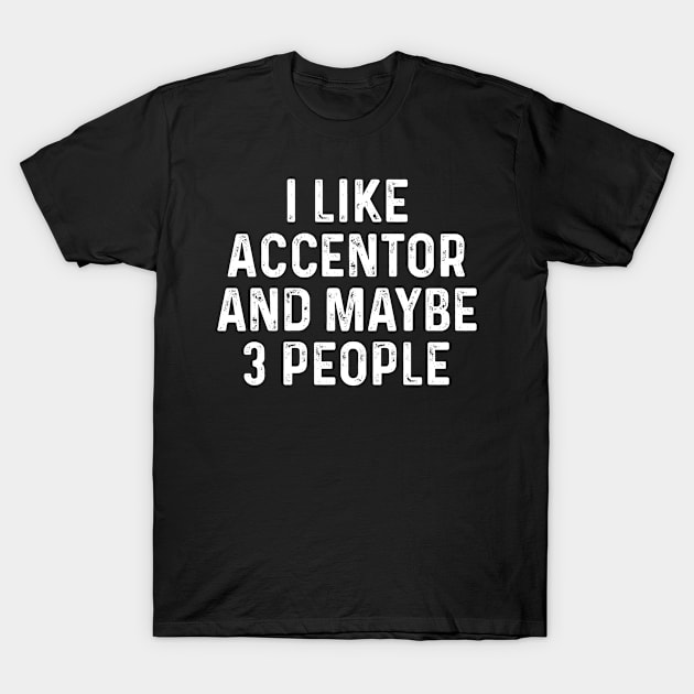 I Like Accentor And Maybe 3 People Birds Lover Funny Gift T-Shirt by HeroGifts